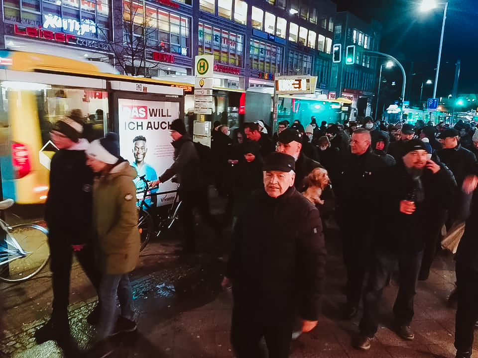 Udo Voigt, Corona Protest in Köpenick, Montagsdemo, NPD